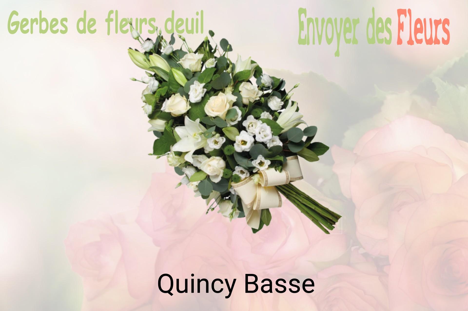 Gerbe de fleurs de deuil livrée à Quincy-Basse